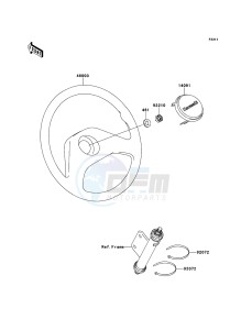 MULE_610_4X4 KAF400AEF EU drawing Steering Wheel