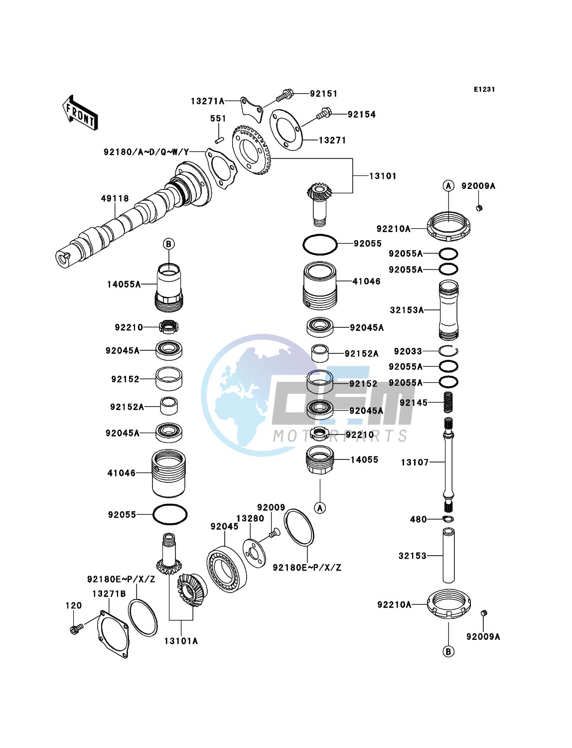 Camshaft(s)/Bevel Gear