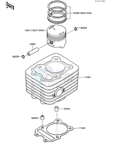 KLT 110 A [KLT110] (A1-A2) [KLT110] drawing CYLINDER_PISTON -- KLT110-A3- -