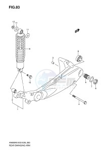 AN650 (E3-E28) Burgman drawing REAR SWINGING ARM