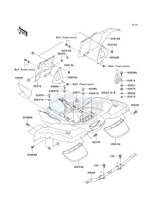 KVF 360 B [PRAIRIE 360] (B6F-B9F) B6F drawing REAR FENDER-- S- -