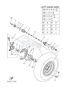 YFM700FWB KODIAK 700 KODIAK 700 (B16J) drawing FRONT WHEEL