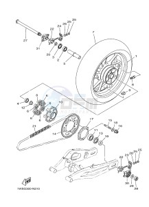 MT07A MT-07 ABS 700 (1XBE) drawing REAR WHEEL