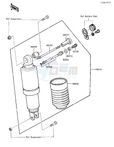 ZX 750 A [GPZ 750] (A3) [GPZ 750] drawing SHOCK ABSORBER