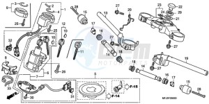 CBR600RR9 UK - (E / MK) drawing HANDLE PIPE/TOP BRIDGE