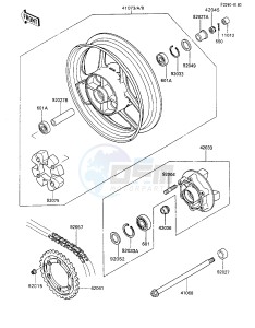 ZX 600 [NINJA 600R] (C3-C7) [NINJA 600R] drawing REAR WHEEL_CHAIN