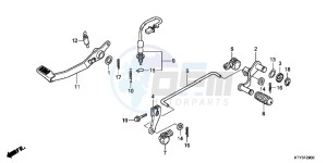 CBR125RWB CBR125RW E drawing PEDAL