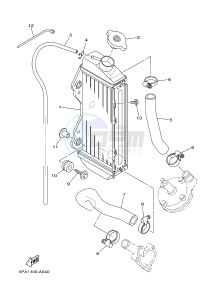 YZ85 YZ85LW (1SP1 1SP3) drawing RADIATOR & HOSE