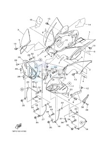 YFZ450R YFZ450RSED YFZ450R SPECIAL EDITION (18PV 18PT) drawing REAR FENDER