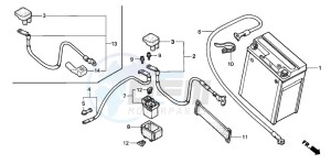 CB600F HORNET drawing BATTERY