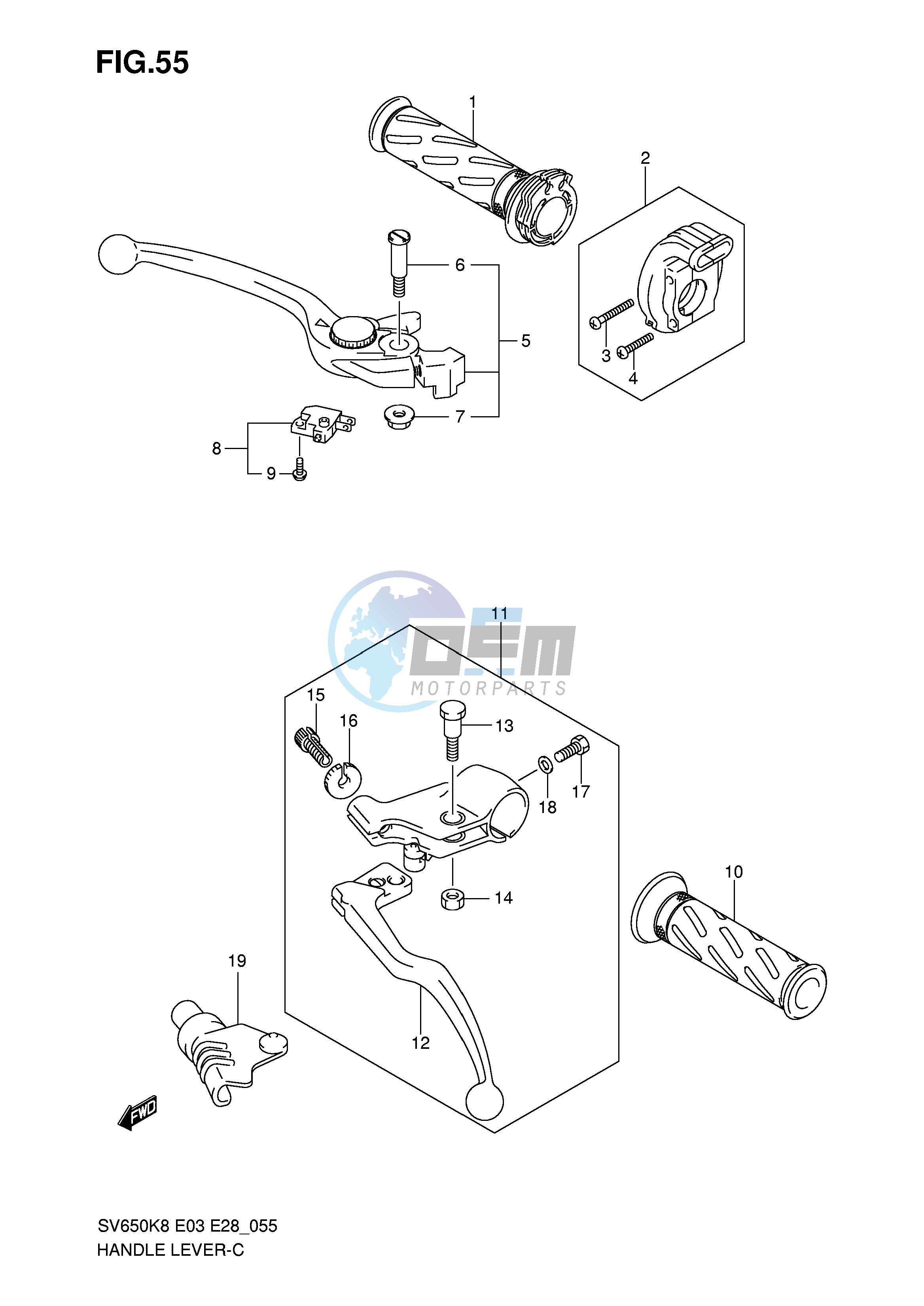 HANDLE LEVER (MODEL K8 K9)