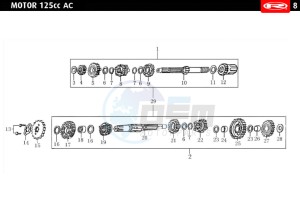 MARATHON-125-AC-E4-FREE-JUMP-AUSTRIA-FREE-JUMP-BLUE drawing GEARS  EURO4