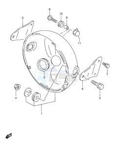 GS500 (E2) drawing HEADLAMP HOUSING