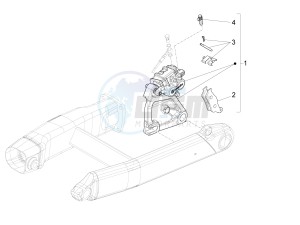 California 1400 Touring SE ABS 1380 USA CND drawing Tang van de achterrem