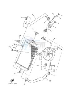 YFM700R YFM7RSEB RAPTOR 700 SPECIAL EDITION (1ASH 1ASJ 1ASG) drawing RADIATOR & HOSE