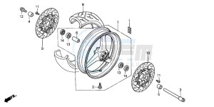 CBR600FS drawing FRONT WHEEL