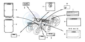 TRX200D FOURTRAX drawing CAUTION LABEL