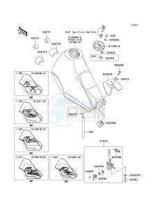 KL 250 D [KLR250] (D15-D19) [KLR250] drawing FUEL TANK