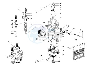 MITO EV 125 drawing CARBURETOR