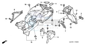 VFR8009 Ireland - (EK / MME) drawing REAR FENDER