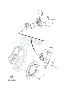 XT660X (10SC 10SC 10SC 10SC) drawing FRONT BRAKE CALIPER