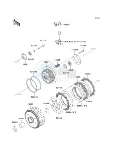 KLX 250 T [KLX250S] (T8F) T9F drawing CLUTCH