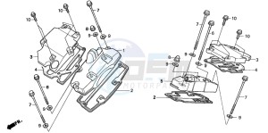 VT1100C drawing CYLINDER HEAD COVER (VT1100CS/CT)