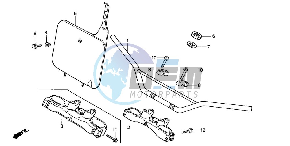 HANDLE PIPE/TOP BRIDGE (CR125RL/RM/RN/RP/RR)