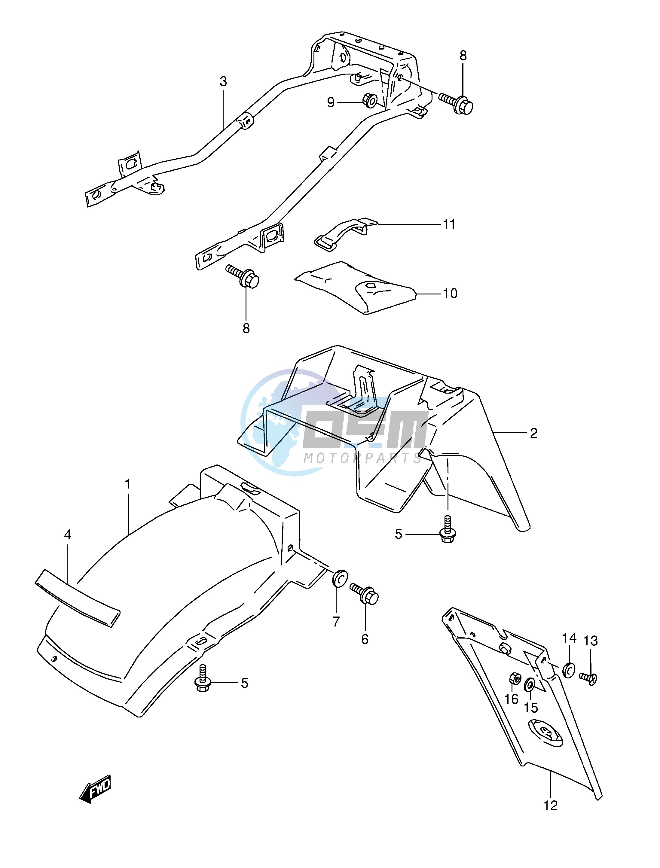 REAR FENDER (MODEL S)