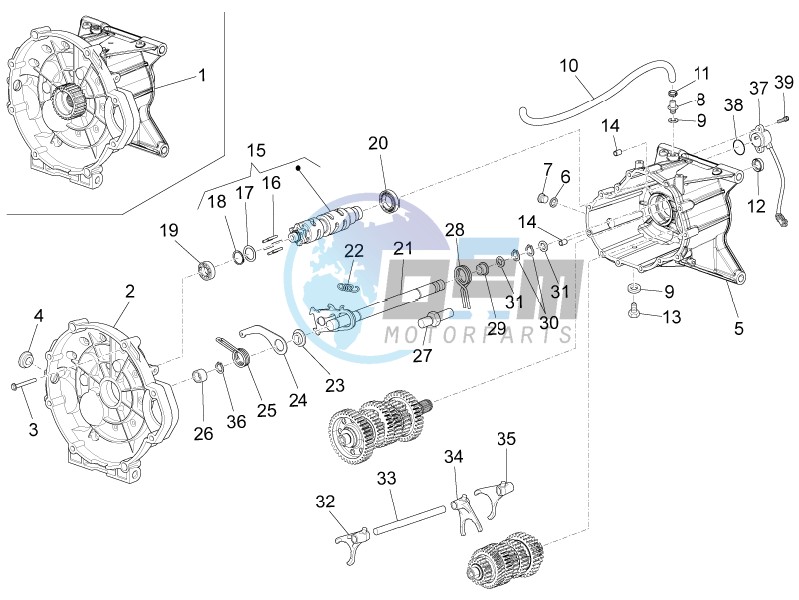 Gear box / Selector / Shift cam