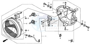 XL700V drawing HEADLIGHT