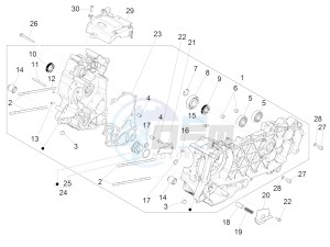 GTS SUPER- SUPER SPORT 150 4T 3V IE ABS E3-E4 (APAC) drawing Crankcase