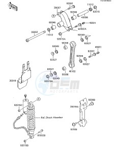 KX 80 E [KX80] (E2-E3) [KX80] drawing REAR SUSPENSION -- 85 KX80-E3- -