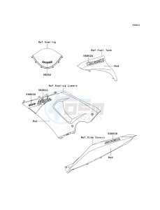 ZX 636 C [NINJA ZX-6R] (C1) C1 drawing DECALS-- RED- -