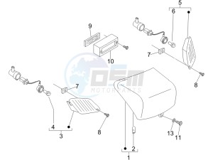 LXV 125 4T ie E3 drawing Tail light - Turn signal lamps