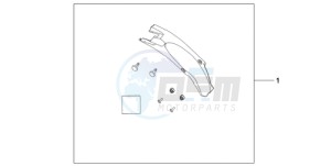 CB600F9 U / ABS ST drawing UNDERTRAY KIT NIGHTSTAR BLACK