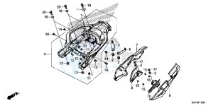 CRF1000G CRF1000 - Africa Twin Europe Direct - (ED) drawing SIDE COVER/REAR CARRIER