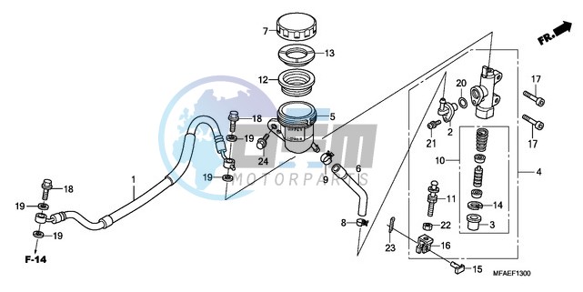 REAR BRAKE MASTER CYLINDER (CBF1000)