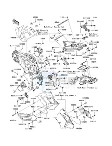 ZX 1400 A [NINJA ZX-14] (A6F-A7FA) A6F drawing FRAME FITTINGS