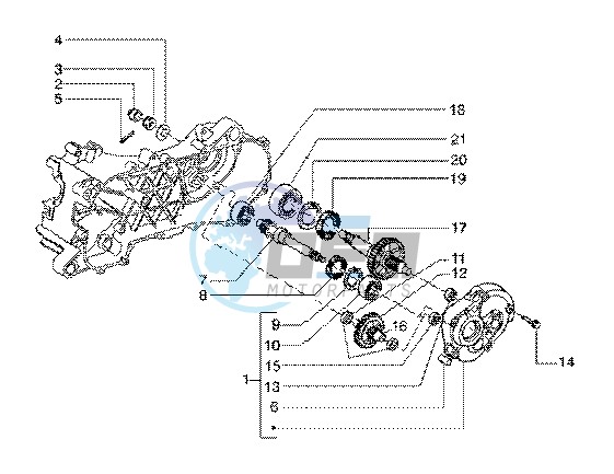 Rear wheel shaft