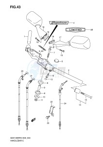 GSX1300R (E2) Hayabusa drawing HANDLEBAR