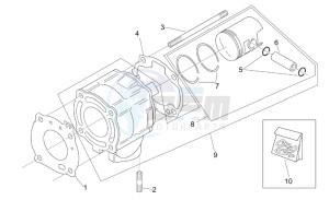 SR 50 H2O Di-Tech e2 drawing Cylinder with piston