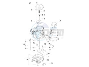 Fly 50 4T 4V USA (EMEA) drawing Carburetor's components