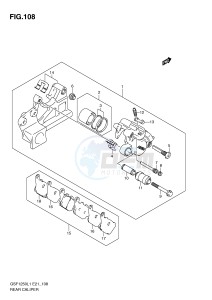 GSF1250 (E21) Bandit drawing REAR CALIPER (GSF1250L1 E24)