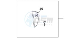 CBR1000RR9 France - (F / MK) drawing FAIRING SCUFF PAD