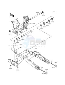 VERSYS 1000 KLZ1000BFF FR GB XX (EU ME A(FRICA) drawing Swingarm