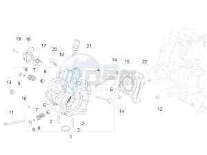 SUPER GTS 125 4T 3V IGET ABS E3 (APAC) drawing Cylinder head unit - Valve