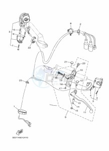 YZF320-A YZF-R3 (B7PF) drawing HANDLE SWITCH & LEVER