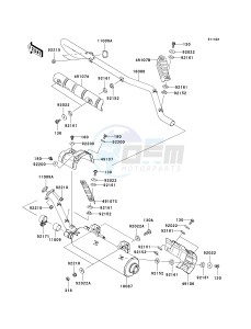 KVF 750 C [BRUTE FORCE 750 4X4I] (C6F-C7F) C6F drawing MUFFLER-- S- --- JKAVFDB1 6B503807 - - -