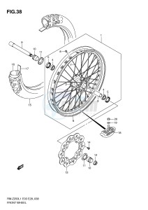 RM-Z250 (E3-E28) drawing FRONT WHEEL